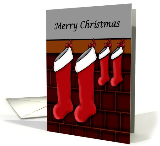 Christmas stockings for expecting parents of twins card (538690)