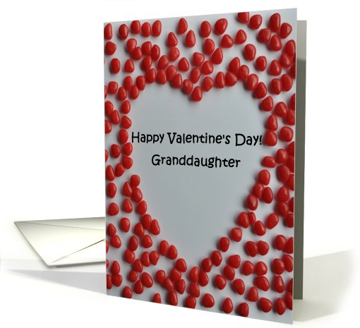 Valentine candy heart card to granddaughter card (558081)