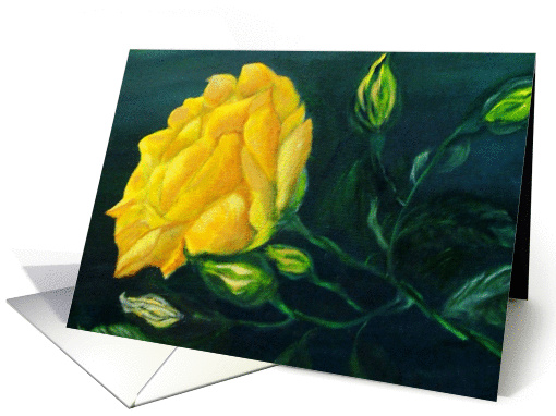Yellow Rose Thinking of you card (622004)