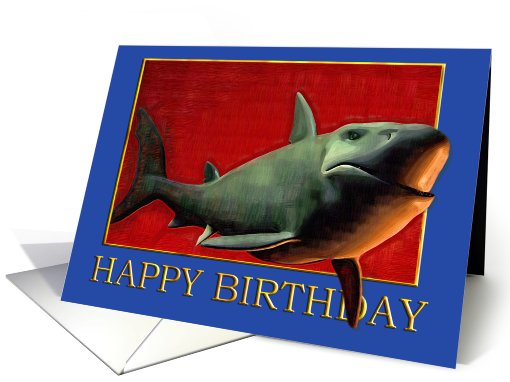 3D Shark Birthday card (321588)