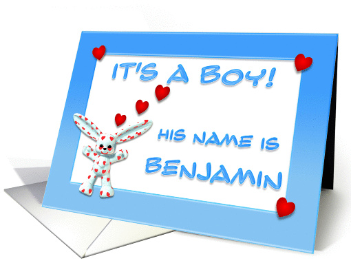 It's a boy, Benjamin card (380986)