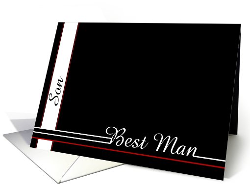 Son, Thank you for being Best Man card (467028)