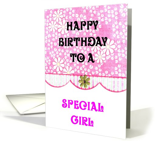 Birthday Special Girl card (499630)