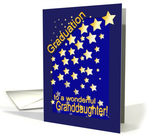 Graduation Stars, Granddaughter card (419446)