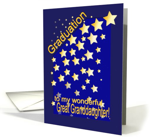 Graduation Stars, Great Granddaughter card (419486)