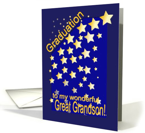 Graduation Stars, Great Grandson card (419489)