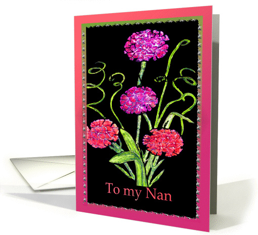 to my nan purple flowers card (348442)