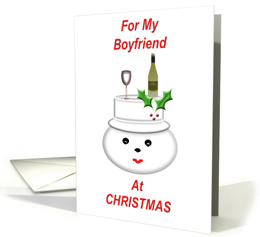 For My Boyfriend At CHRISTMAS, snowman card (707246)