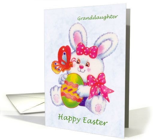 Easter card for little granddaughter - Cute bunny with... (585176)