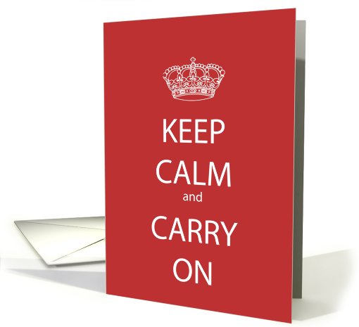 Happy Birthday Red Keep Calm and Carry on card (718996)