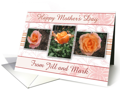 Pink Roses for Mothers Day Customize Name card (1368316)