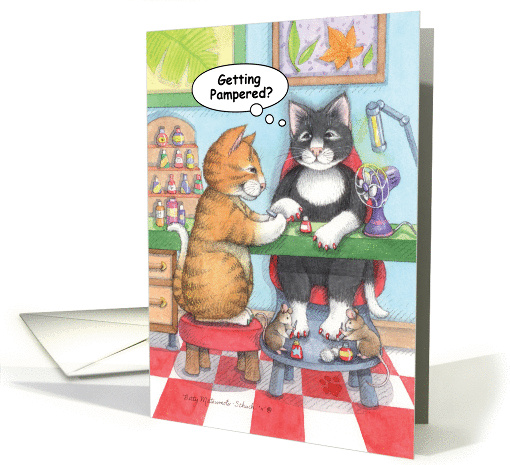 Manicure Cats Birthday (Bud & Tony) card (1130078)