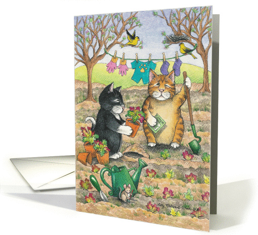 Cats Gardening Birthday (Bud & Tony) card (368856)