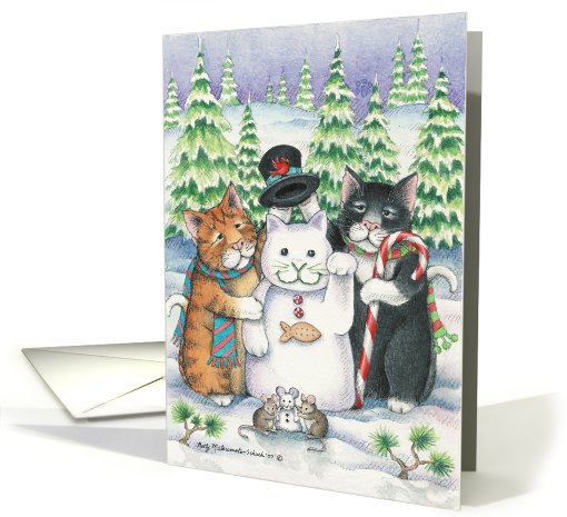 Cats W/Snowman & Mice Christmas (Bud & Tony) (369248) Cats W/Snowman & Mice Christmas (Bud & Tony) (369248)