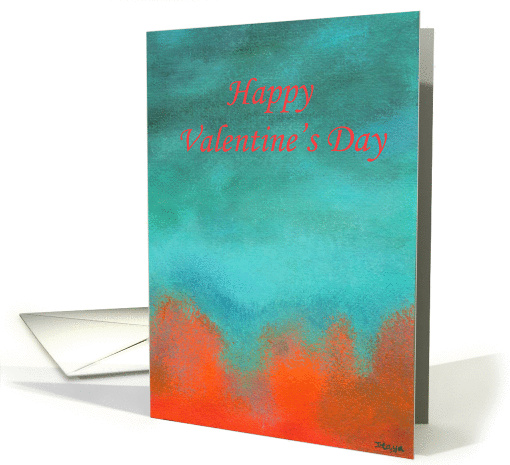 Valentine's Day, Daughter and Partner, Abstract Art Painting card