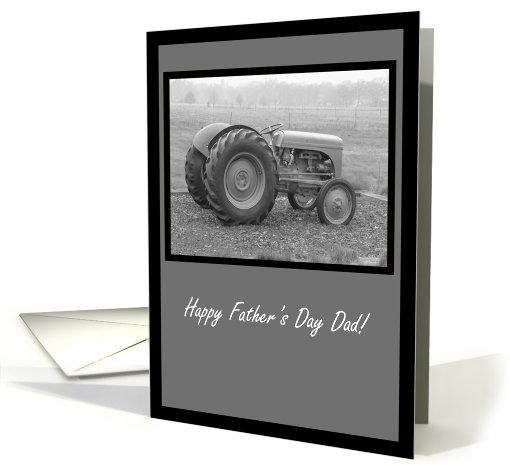 Happy Father's Day Dad - Vintage Tractor card (431821)