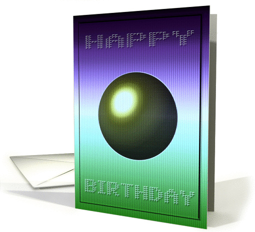 Happy Birthday Card  orb design card (372822)