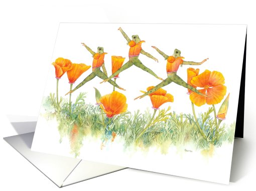 Frogs a Leaping - Thank You card (475674)