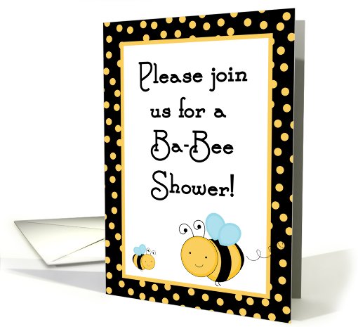 Buzzing Honey Bumble Bee Spring Insect Baby Shower Invitation card