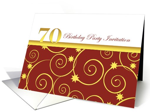 70th birthday Party invitation card (738547)