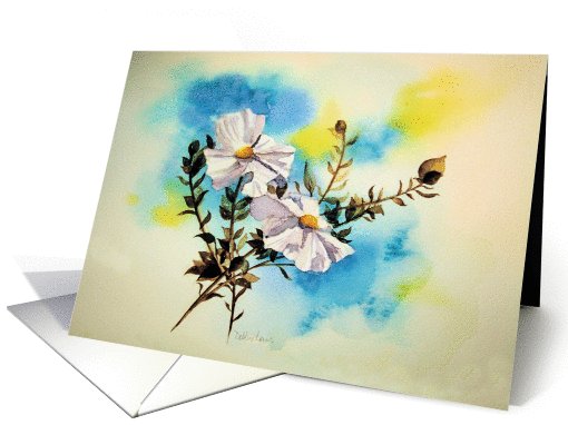 White Spring Flowers card (436921)