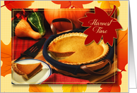 Harvest Time Pumpkin Pie and Autumn Hues card