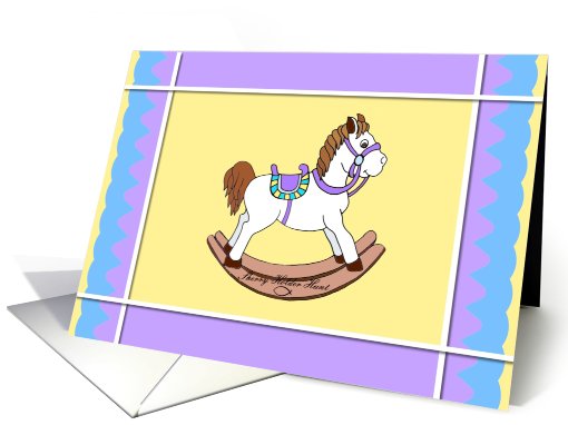 Happy 1st Birthday - Rocking Horse card (420088)