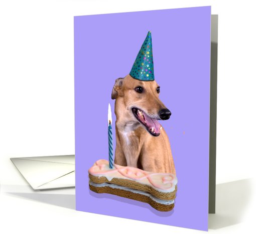 Birthday Card featuring a Greyhound card (791907)