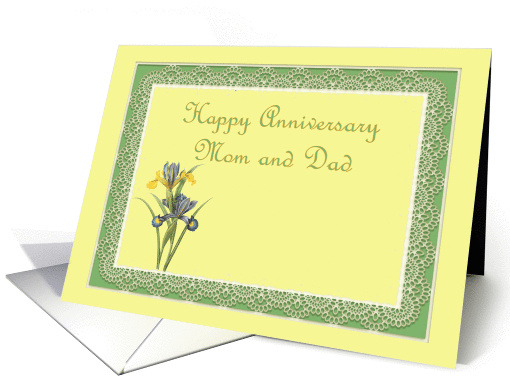 Happy Anniversary Mom and Dad , iris card (1086376)