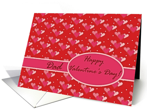 Valentine's Day for Dad, Three Hearts on Red card (1032973)
