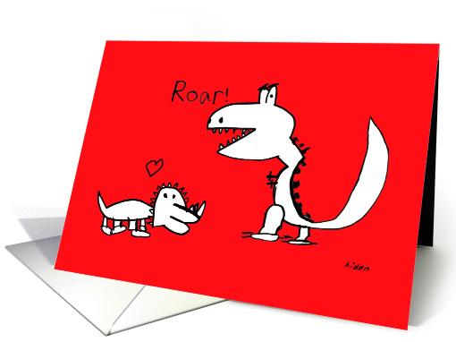 Happy Valentine's Day Dinosaur Love, Mighty Special card (756985)