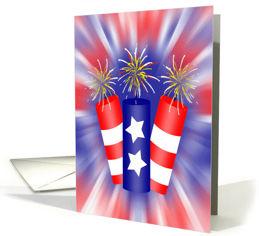Trio of Firecrackers for the 4th of July card (1101212)