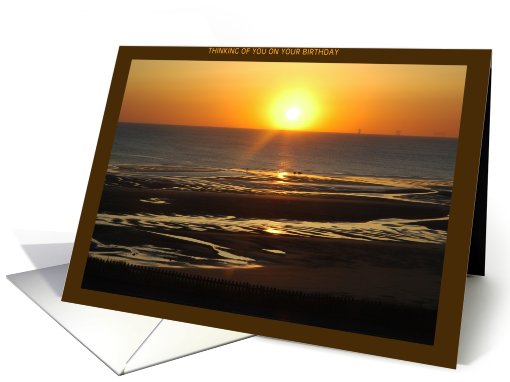 sunset on a beach card (463823)