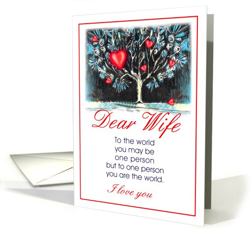 dear wife/miss you card (458408)