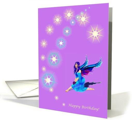 Birthday Blue Fairy card (754896)