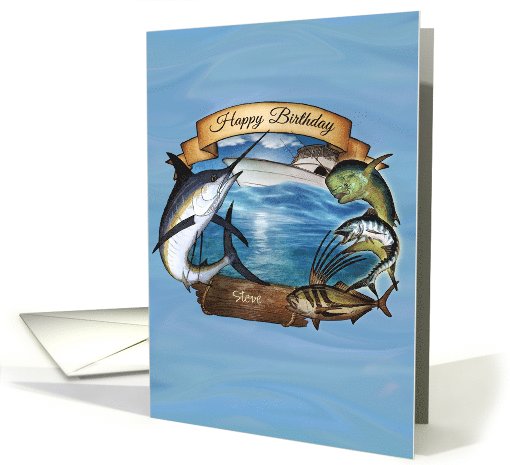 Fishing birthday - Custom - Steve card (1115132)