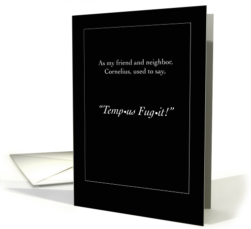 Tempus Fugit Happy Birthday card (829146)
