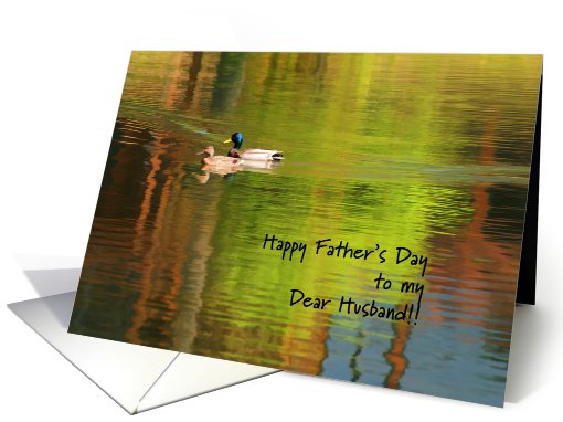 Happy Father's Day Husband - Mallard Pair card (629578)