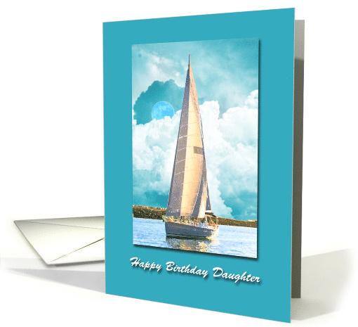 Happy Birthday Daughter Boat Best Wishes card (658077)