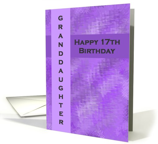 Happy 17th Birthday Granddaughter card (713965)
