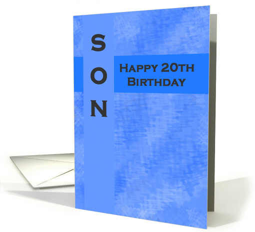 Happy 20th Birthday Son card (714766)