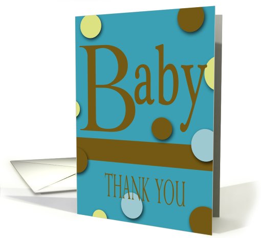 modern theme baby boy thanks card (484180)