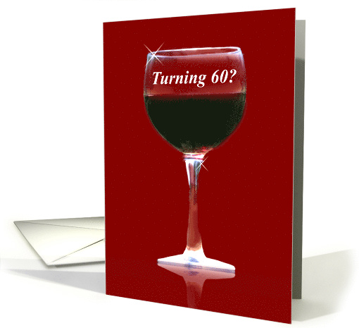 Red Wine 60th Happy Birthday card (1269280)