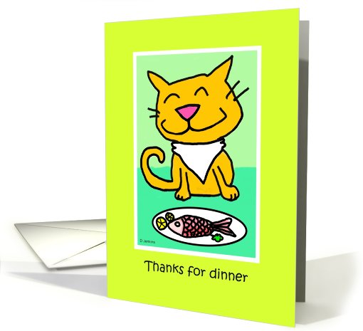 Thank you for dinner cat card (532950)