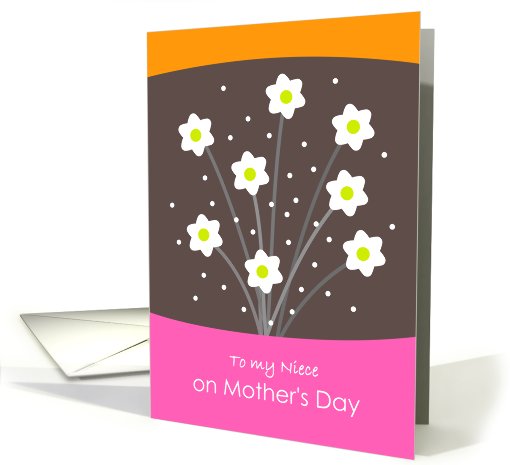 Mother's Day Card to Niece with White Flowers card (797432)