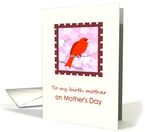 Mother's Day to birth mother with Red Bird card (816216)