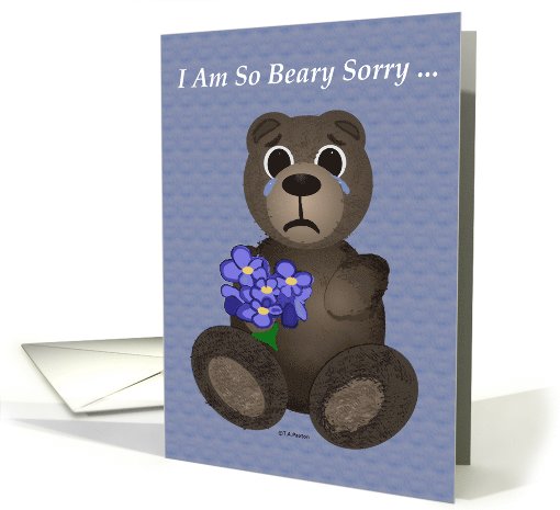 I am sorry teddy bear best sale