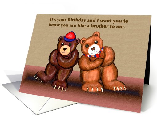 Bears Like a Brother Birthday card (837987)