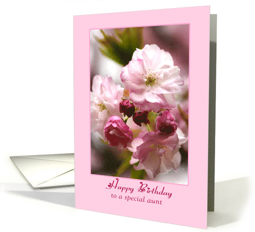 Happy Birthday Special Aunt Flowers card (618001)