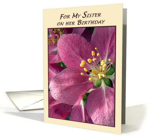 My Sister Birthday Blossom Flower card (621053)